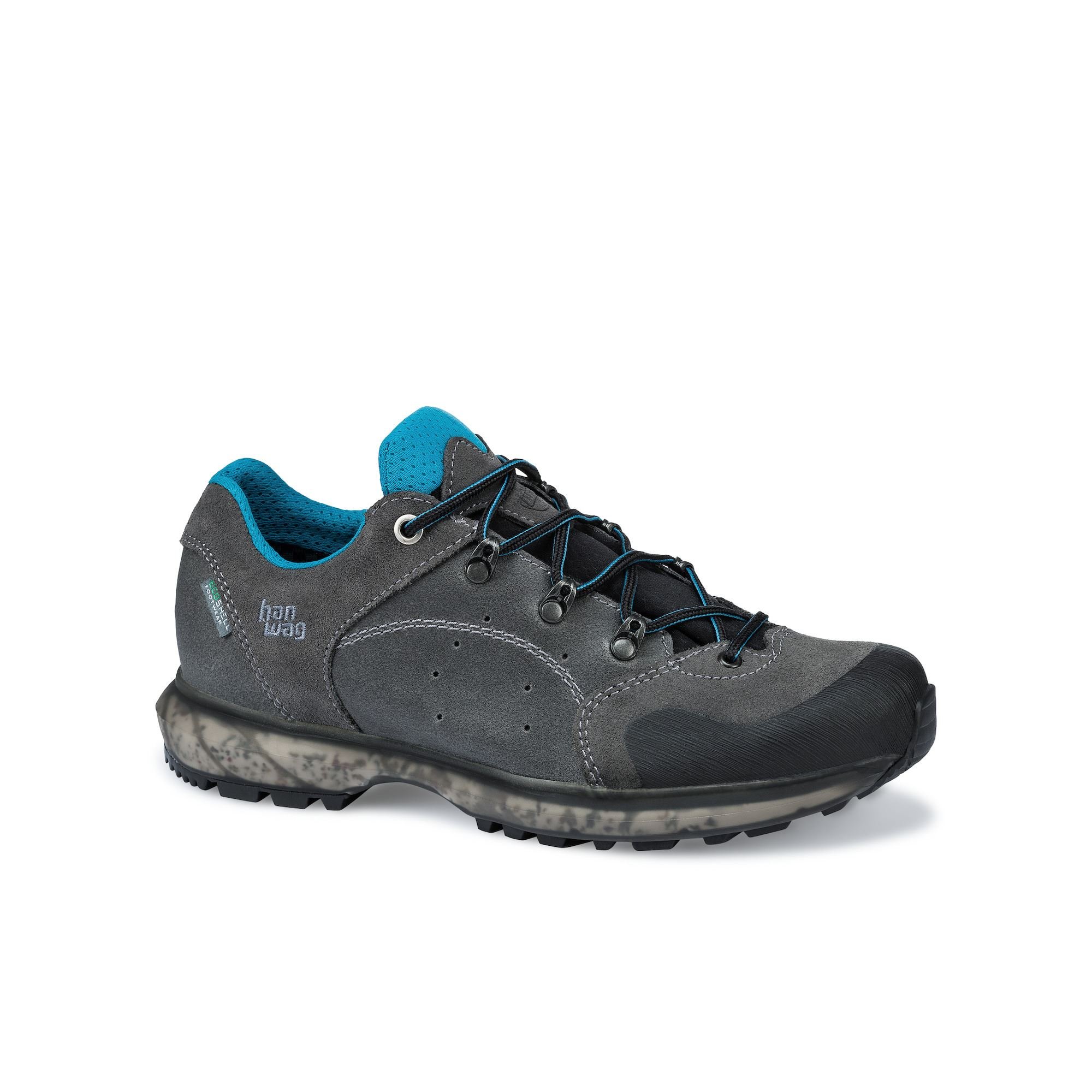 Hanwag Women's Saldana Low ES Hiking Shoes Deep Grey/Azure DMOZU4587